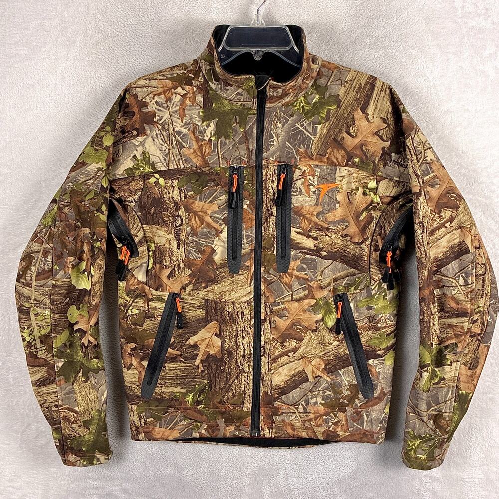 Plythal Jacket Mens S Brown Photoflauge Camo Full Rut Softshell Hunting Outdoors